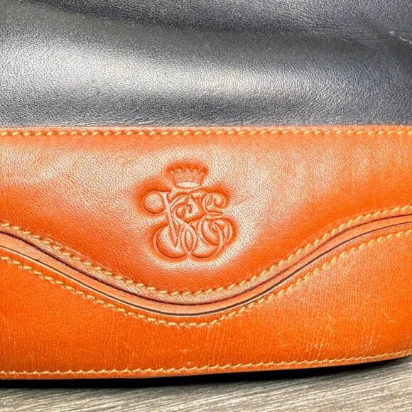 Rare Vintage Venice Simplon Orient Express VSOE Two-Tone Leather Bag - Picture 3 of 4